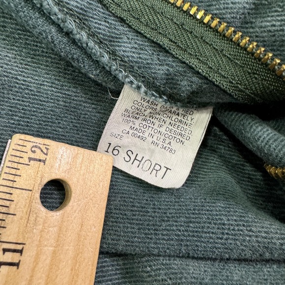 Vintage Lee Jeans Womens 16 Short Green High Rise Tapered Denim Medium Wash USA - Picture 4 of 13